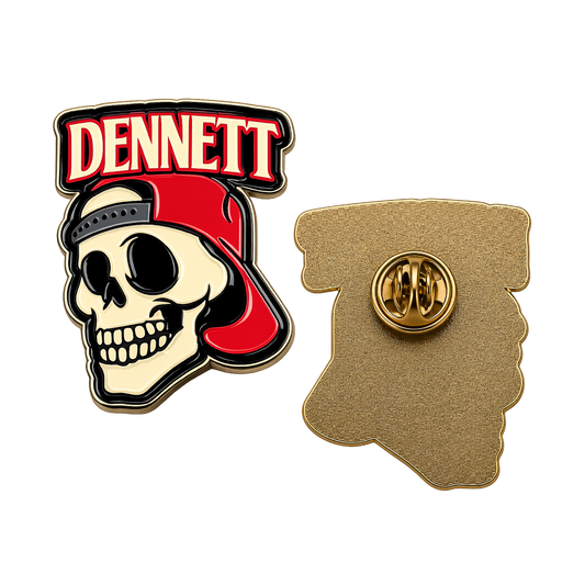 Dennett x Denny's Collab Skully Garment Pin
