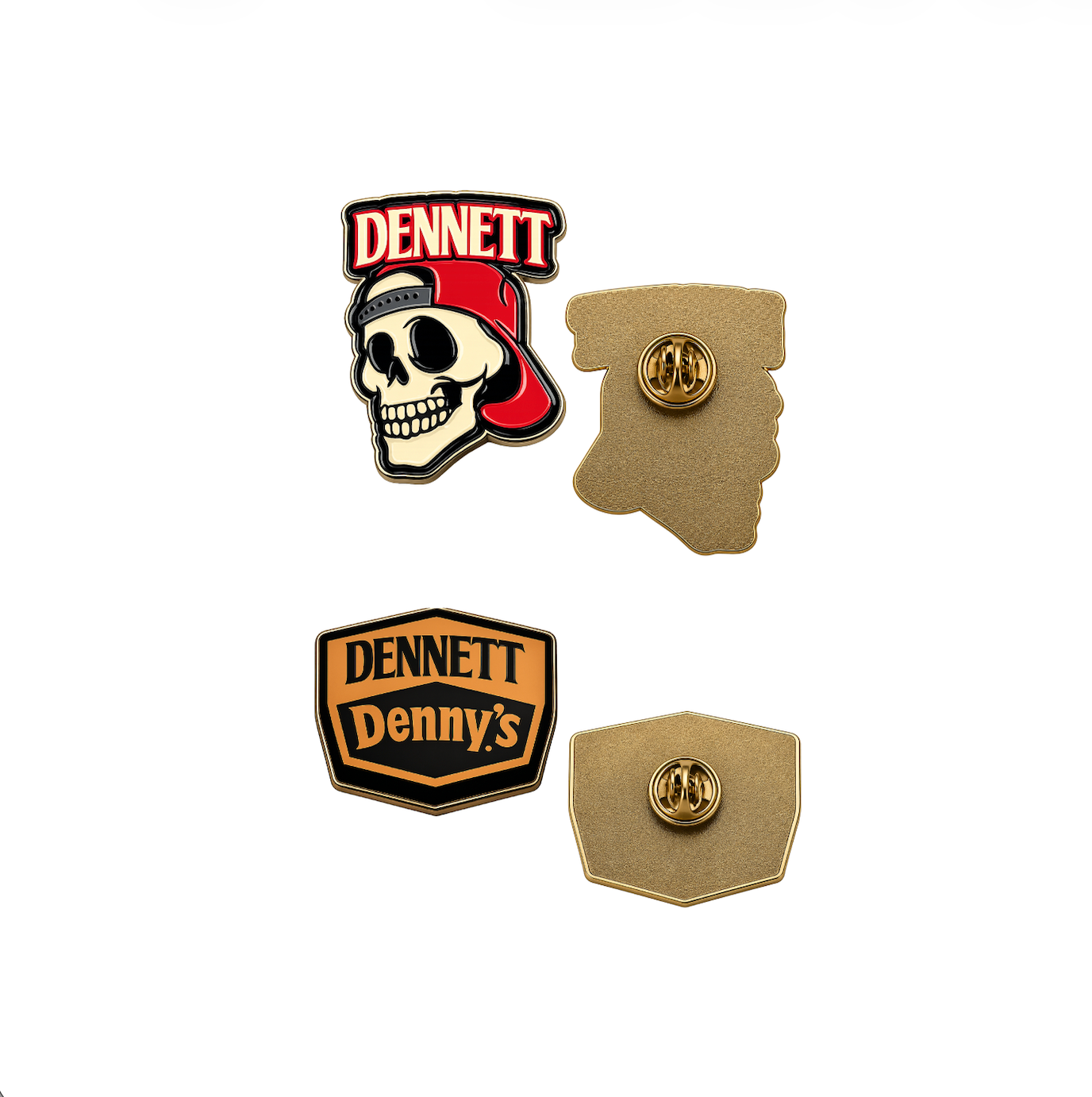 Dennett x Denny's Collab Garment Pin (Bundle)